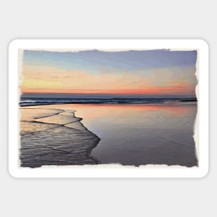 Sunset at the beach Sticker